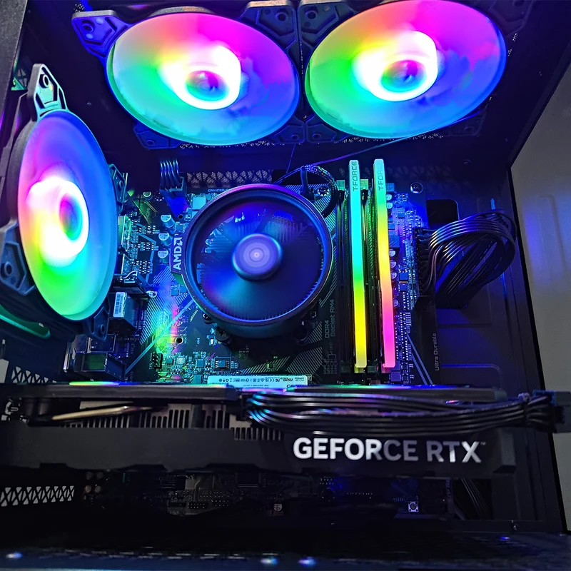 Alpha Reyna Black Desktop Gaming PC | AMD Ryzen 5 5600 | 16GB RAM | 512GB SSD with WiFi + Bluetooth| GeForce RTX 4060 | Windows 11 Pro