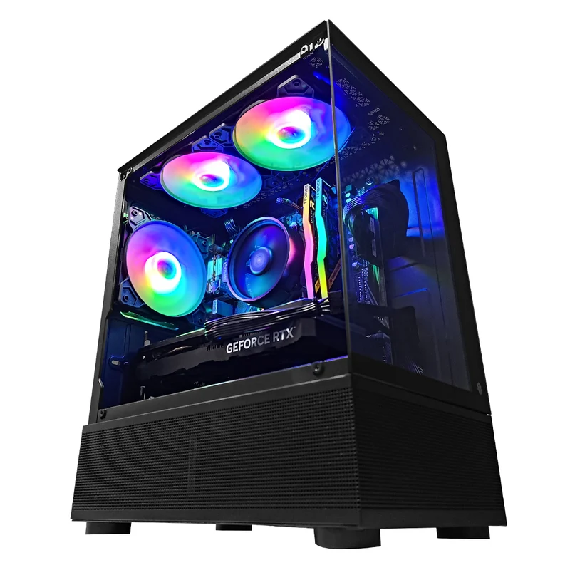 Alpha Reyna Black Desktop Gaming PC | AMD Ryzen 5 5600 | 16GB RAM | 512GB SSD with WiFi + Bluetooth| GeForce RTX 4060 | Windows 11 Pro
