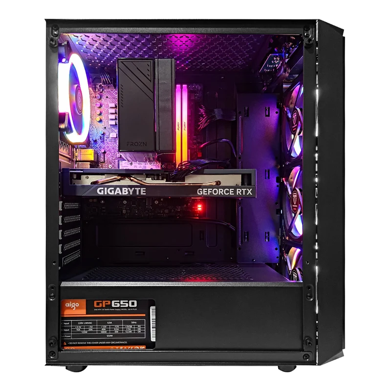 Alpha Megatron Black Desktop Gaming PC | Intel i5 12400F | 16GB RAM | 500GB SSD | GeForce RTX 4060 OC | Windows 11 Pro
