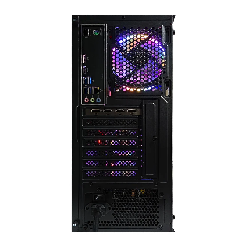 Alpha Megatron Black Desktop Gaming PC | Intel i5 12400F | 16GB RAM | 500GB SSD | GeForce RTX 4060 OC | Windows 11 Pro