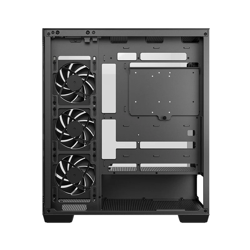 DeepCool CG580 4F V2 Panoramic Glass Panels Single Chamber ATC Case (Black, White)
