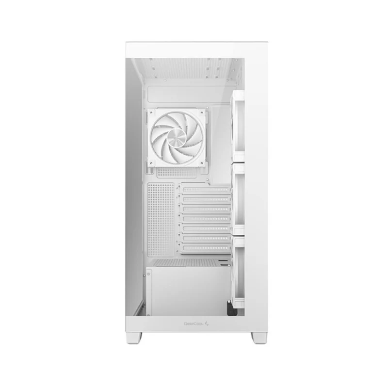 DeepCool CG580 4F V2 Panoramic Glass Panels Single Chamber ATC Case (Black, White)