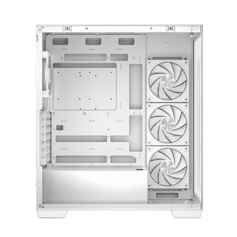 DeepCool CG580 4F V2 Panoramic Glass Panels Single Chamber ATC Case (Black, White)
