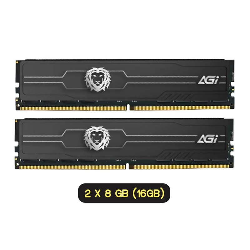 AGI Gear 16GB (8GBx2) DDR4 3200MHz CL22 UDIMM Desktop Memory (AGI320A08UD138-DT)