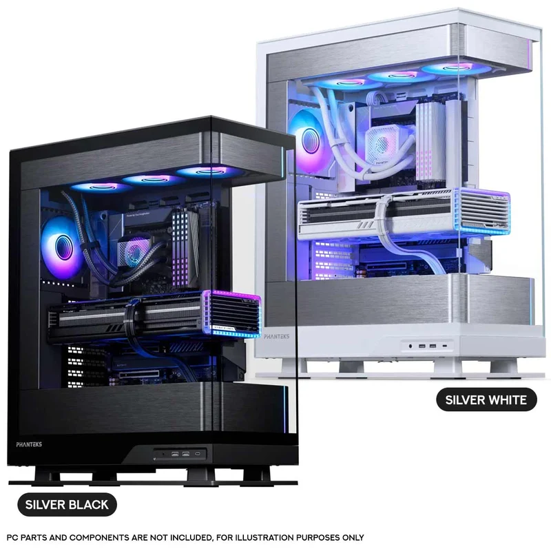 Phanteks Evolv S2 D-RGB TG Premium Mid-Tower Case (Silver Black, Silver White)