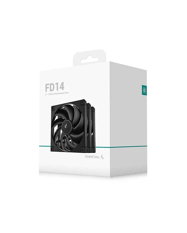 DeepCool FD14 3x140mm Performance Fans (Black, White)