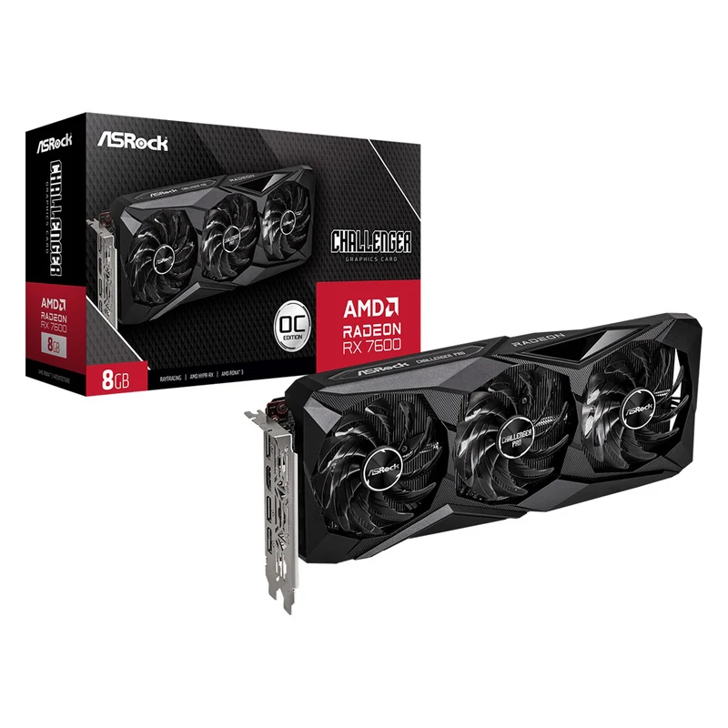 ASRock AMD Radeon RX 7600 Challenger Pro 8GB OC GDDR6 Graphics Card