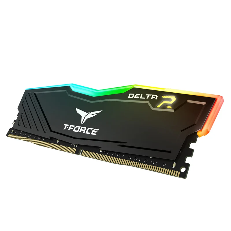 TeamGroup T-Force Delta RGB DDR4 16GB (1x16GB) 3600MHz CL18-22-22-42 1.35V Gaming Desktop Memory (Black, White)