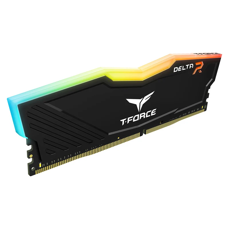 TeamGroup T-Force Delta RGB DDR4 16GB (1x16GB) 3600MHz CL18-22-22-42 1.35V Gaming Desktop Memory (Black, White)