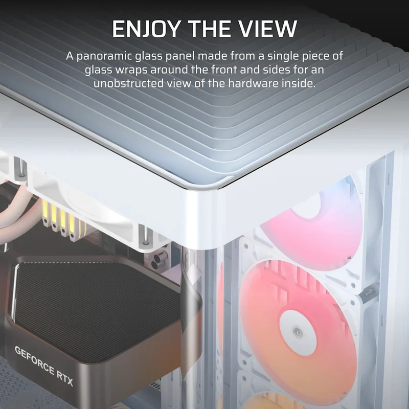 Corsair Frame 4500X RS-R ARGB Panoramic Glass Mid-Tower PC Case (Black, White)
