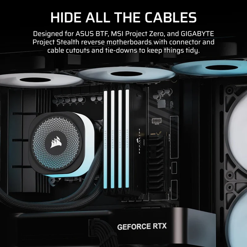 Corsair Frame 4500X RS-R ARGB Panoramic Glass Mid-Tower PC Case (Black, White)