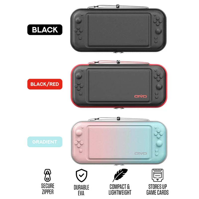 Oivo Protective Travel Storage Bag for Nintendo Switch 2 (Black, Black/Red, Gradient) (IV-SW626)