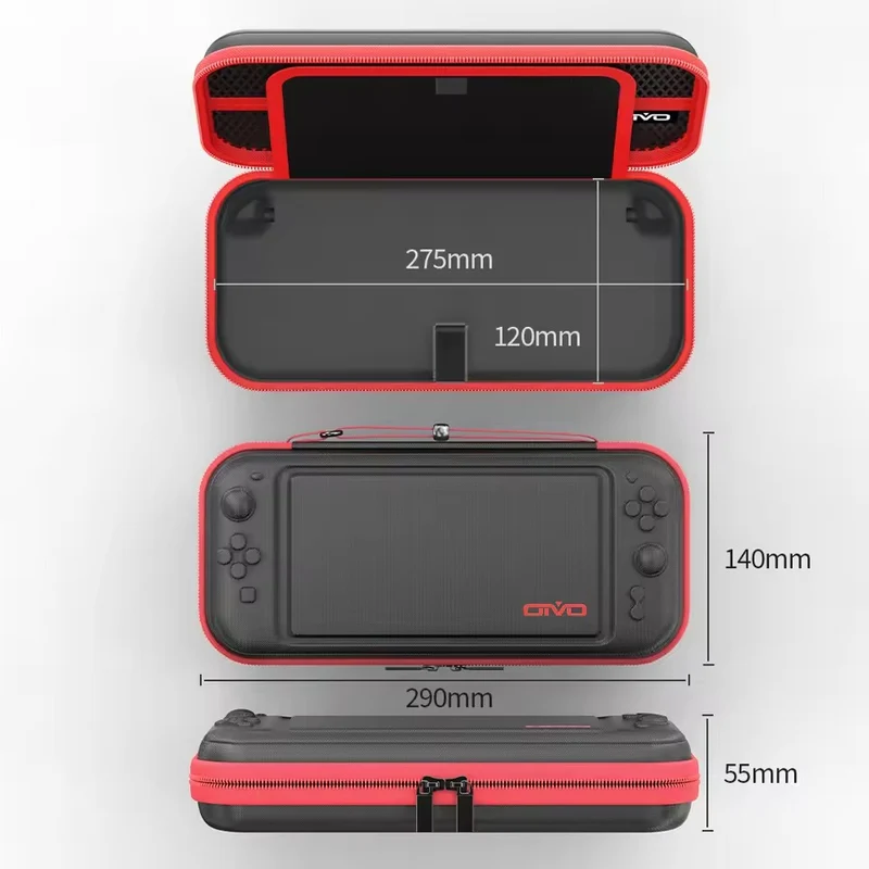 Oivo Protective Travel Storage Bag for Nintendo Switch 2 (Black, Black/Red, Gradient) (IV-SW626)