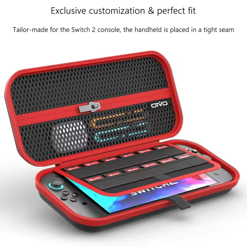 Oivo Protective Travel Storage Bag for Nintendo Switch 2 (Black, Black/Red, Gradient) (IV-SW626)