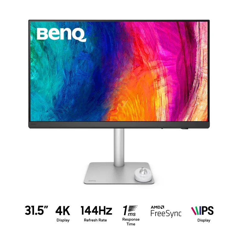 BenQ PD3226G 32" 4K (3840x2160) 144Hz 1ms GTG IPS Designer Monitor with Tilt, Height, Pivot & Swivel Adjustment