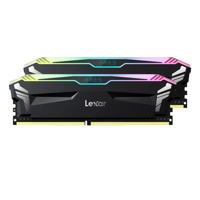 Lexar Ares DDR4 RGB 32GB (2x16GB) 3600Mbps XMP OC Gaming Desktop Memory with Heatsink (Black) (LD4BU016G-R3600GDLA)