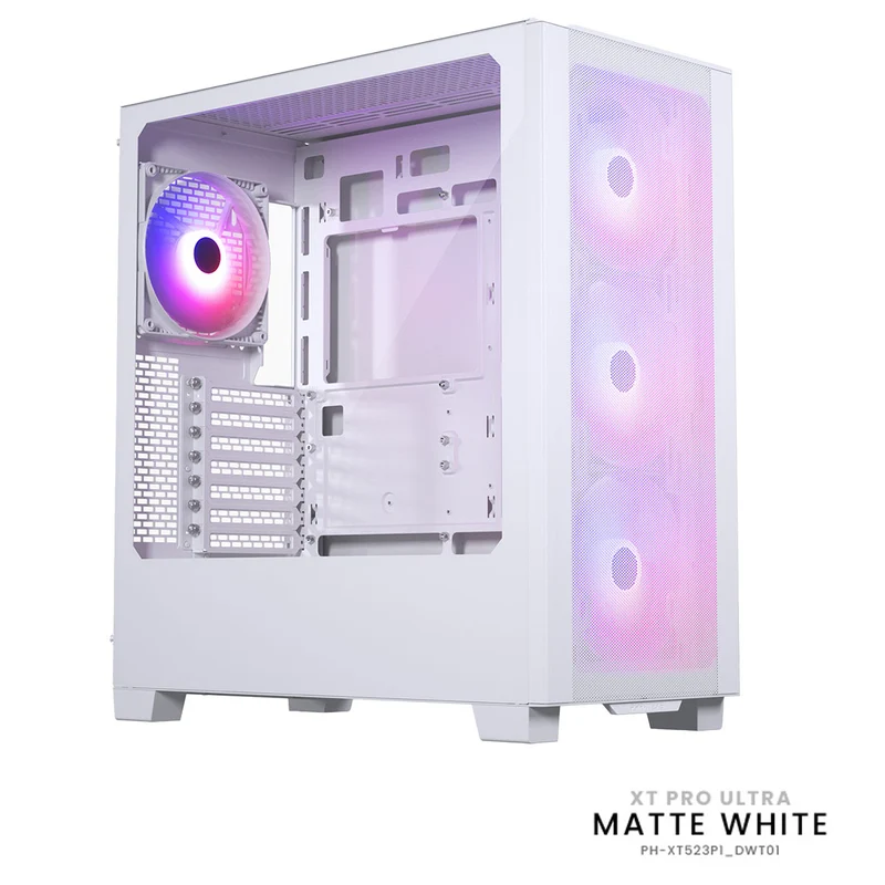 Phanteks XT Pro Ultra Tempered Glass With 4X 140MM RGB Fan PC Case (Black, White)