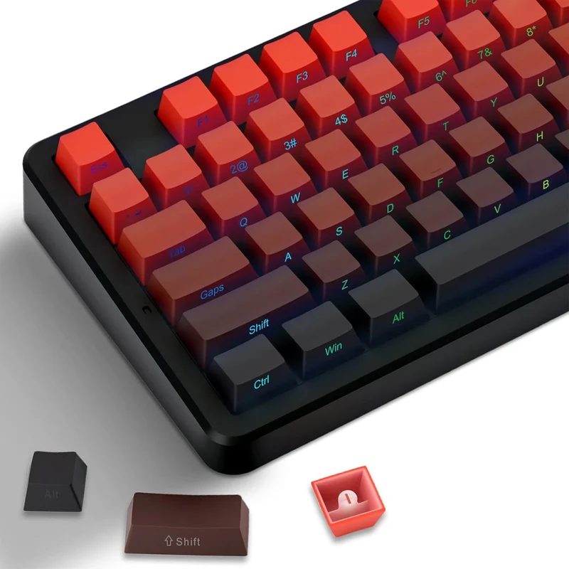E-Yooso Z-79 Pro RGB 79-Keys Tri-Mode Mechanical Keyboard Gradient Red (Mint Mambo Switch)