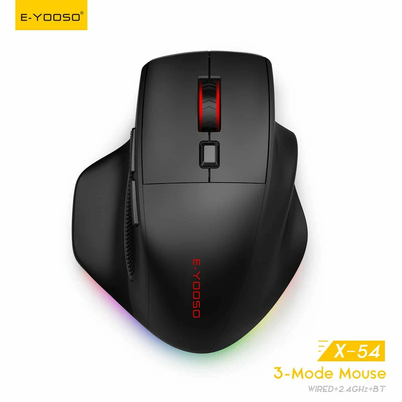E-Yooso X-54 Tri-Mode Gaming Mouse (Black)