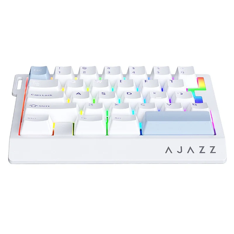 Ajazz AK029 RGB Wired 29-Keys Hot-Swappable Mechanical Keyboard (White/Blue) (Magnetic Switch)