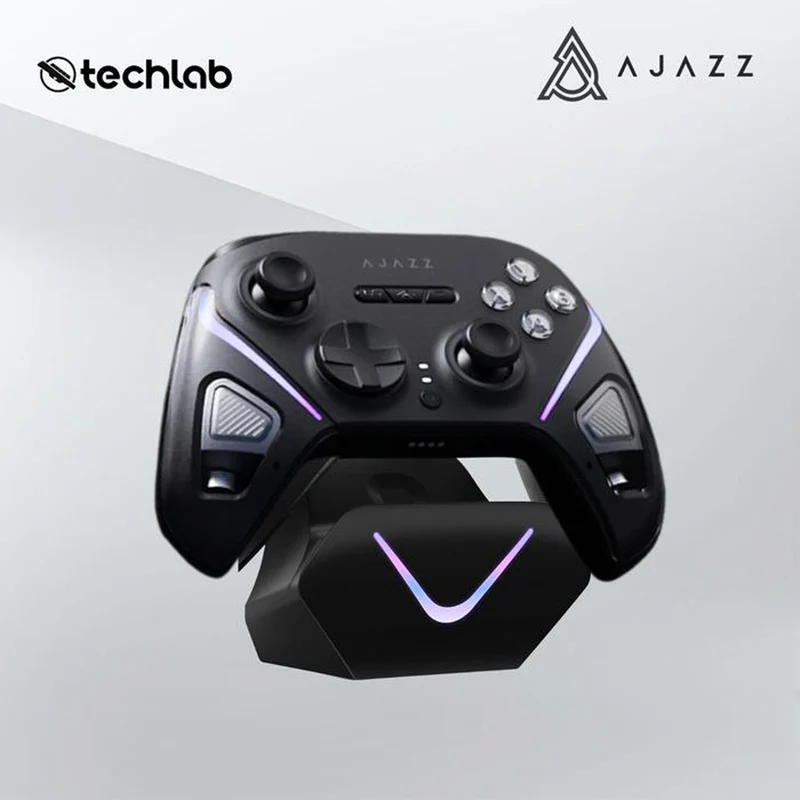 Ajazz GP100 Tri-Mode Gamepad Set with Hall Effect (Black, White)