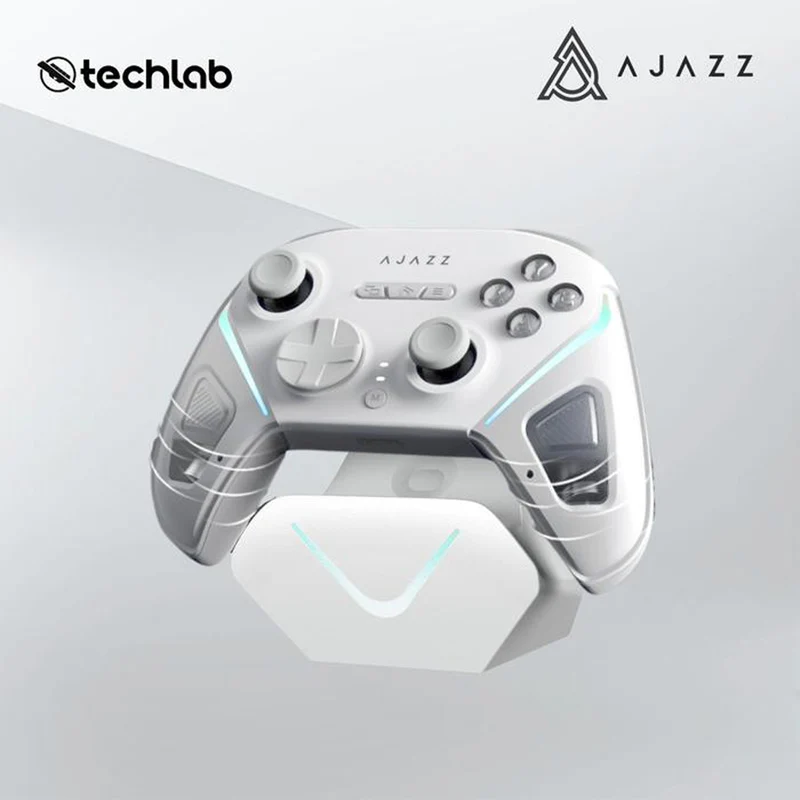 Ajazz GP100 Tri-Mode Gamepad Set with Hall Effect (Black, White)