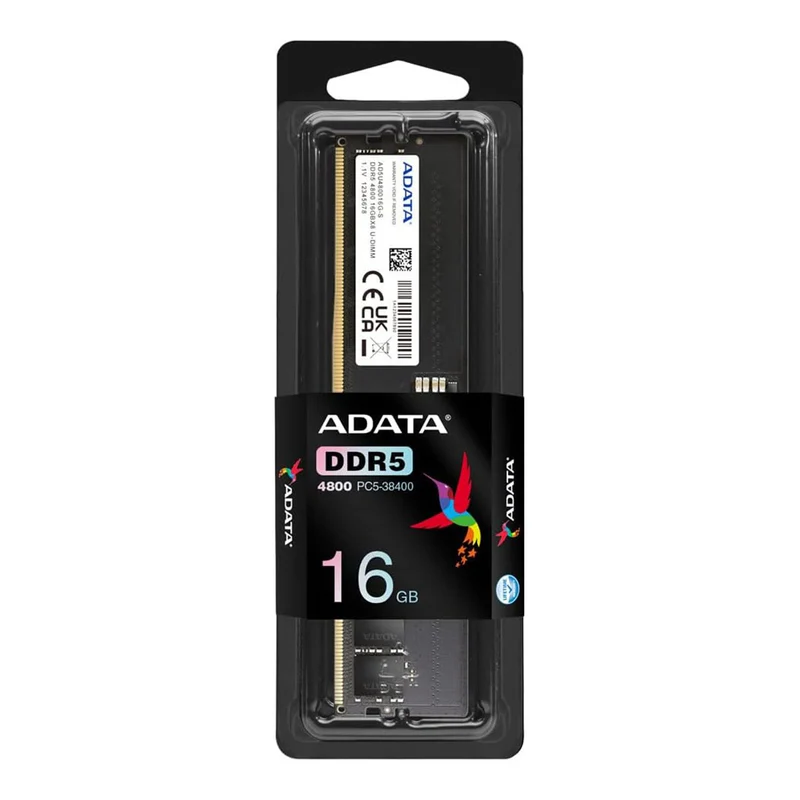 Adata 16GB DDR5 4800MHZ PC5-38400 U-DIMM Memory (AD5U480016G-S)