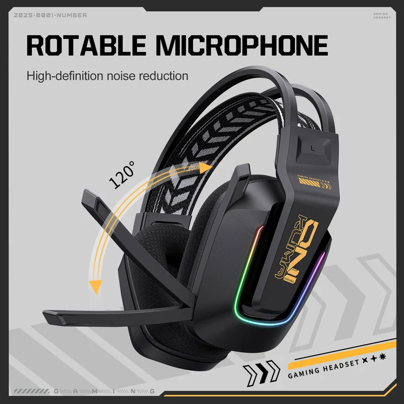 Onikuma GT828 Wireless Gaming Headset (Black)