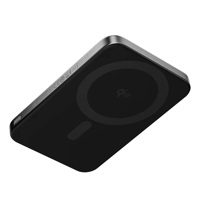 Sharge AeroMag 5K Qi2 Magnetic Ultra-Slim & Lightweight Power Bank w/ Graphene Cooling 5000mAh 15W (Black) (M4)