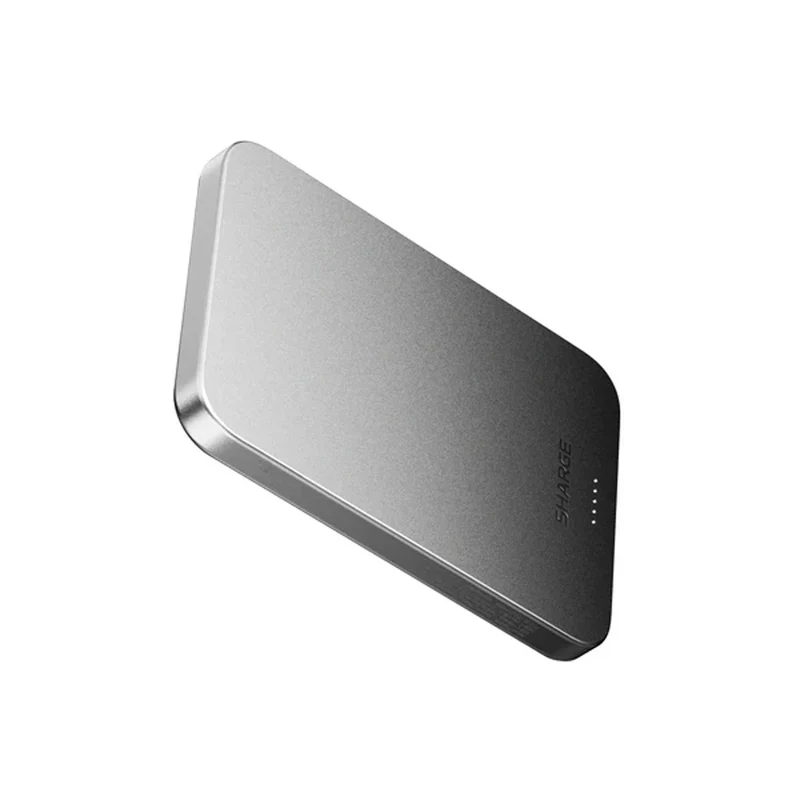 Sharge AeroMag 5K Qi2 Magnetic Ultra-Slim & Lightweight Power Bank w/ Graphene Cooling 5000mAh 15W (Black) (M4)