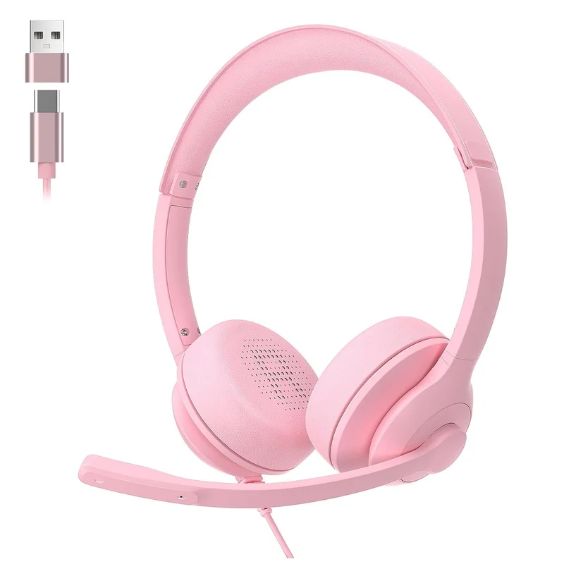 Onikuma X37 Professional Computer Headset (Black, Pink)