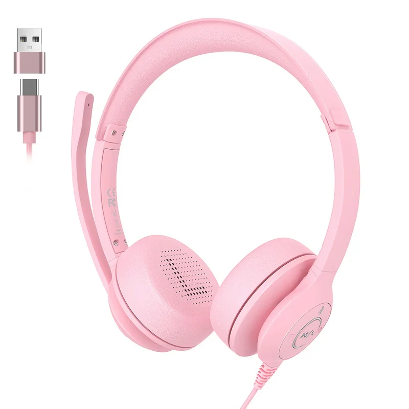 Onikuma X37 Professional Computer Headset (Black, Pink)