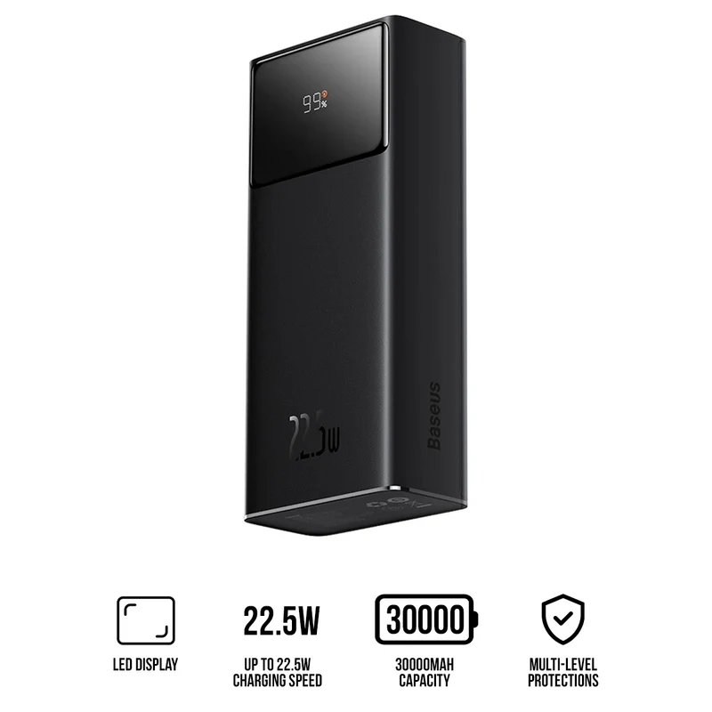 Baseus EnerFill FP41 Power Bank 30000mAh 22.5W (Cosmic Black) (E0027K00)
