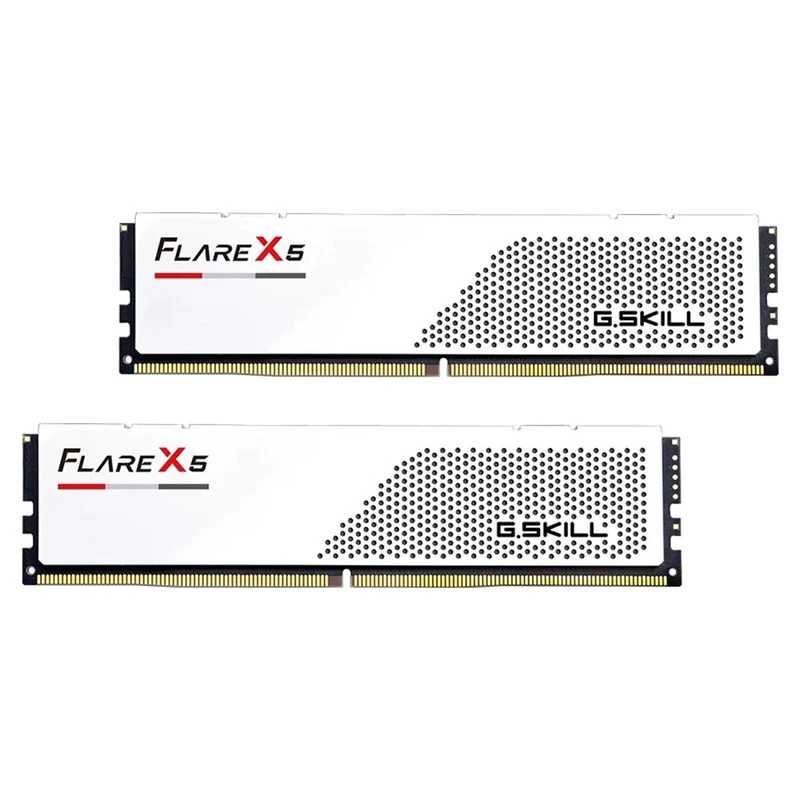 G.Skill Flare X5 32GB (16GBx2) DDR5 6000MT/s CL36-36-36-96 1.35V Intel XMP 3.0 / AMD EXPO Desktop Memory (Matte White) (F5-6000J3636F16GX2-FX5W)
