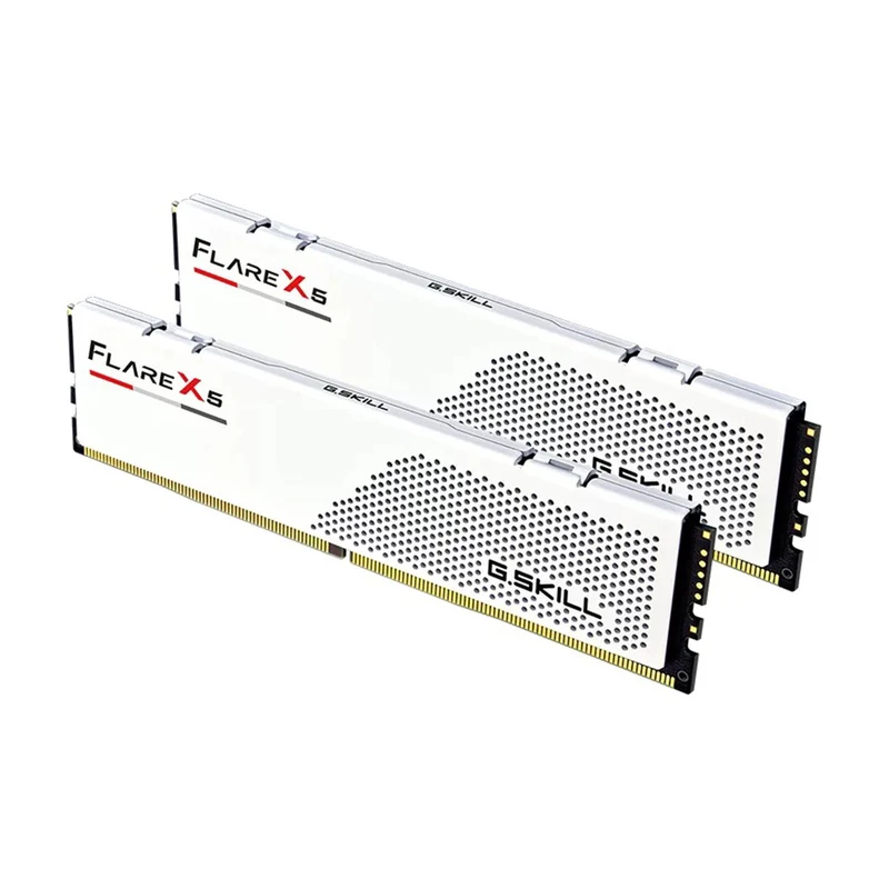 G.Skill Flare X5 32GB (16GBx2) DDR5 6000MT/s CL36-36-36-96 1.35V Intel XMP 3.0 / AMD EXPO Desktop Memory (Matte White) (F5-6000J3636F16GX2-FX5W)