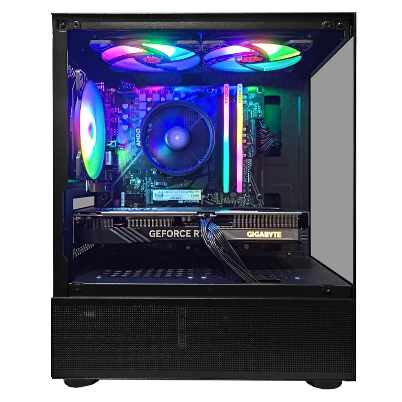 Alpha Reyna Black Desktop Gaming PC | AMD Ryzen 5 5600 | 16GB RAM | 512GB SSD | with WiFi + Bluetooth | GeForce RTX 4060 OC | Windows 11 Pro