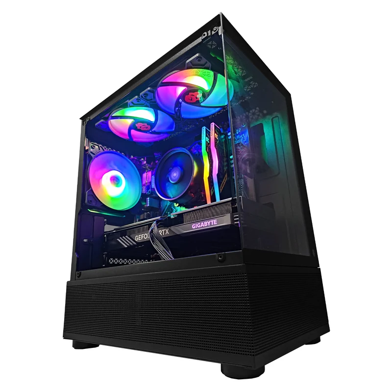 Alpha Reyna Black Desktop Gaming PC | AMD Ryzen 5 5600 | 16GB RAM | 512GB SSD | with WiFi + Bluetooth | GeForce RTX 4060 OC | Windows 11 Pro