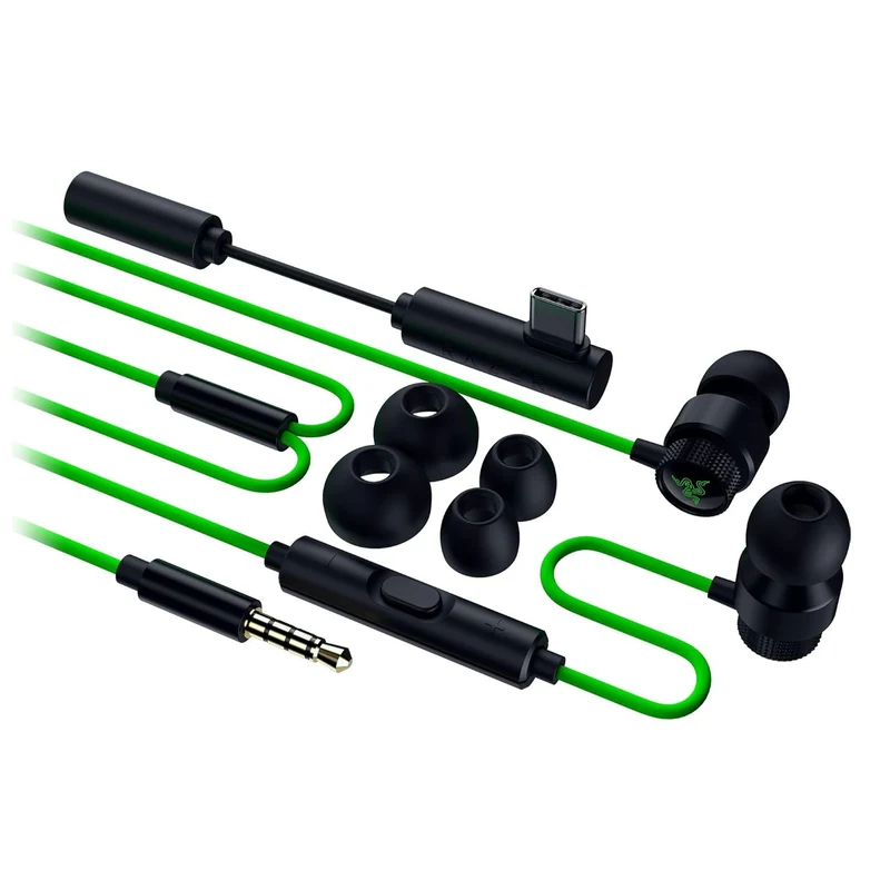 Razer Hammerhead V3 Universal Wired Earbuds for Gaming (Black, White)