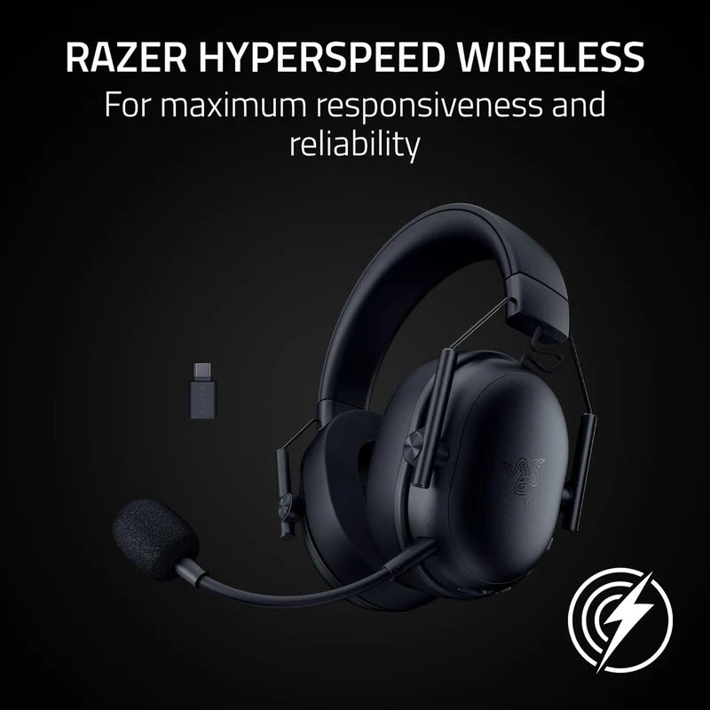 Razer BlackShark V3 X HyperSpeed Wireless eSports Headset for PC/ Mac/ PlayStation/ Nintendo Switch/ Steam Deck/ Smartphone (Black)