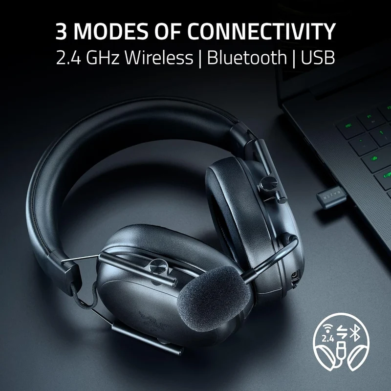 Razer BlackShark V3 X HyperSpeed Wireless eSports Headset for PC/ Mac/ PlayStation/ Nintendo Switch/ Steam Deck/ Smartphone (Black)
