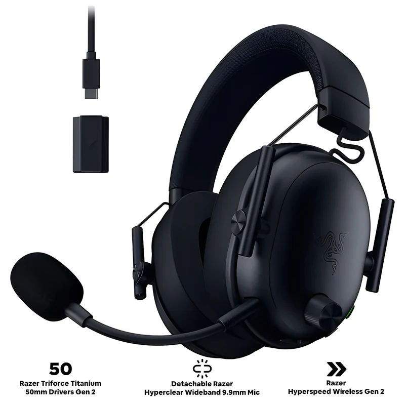 Razer Blackshark V3 Wireless Competitive eSports Gaming Headset with Ultra-Low Latency (Black)