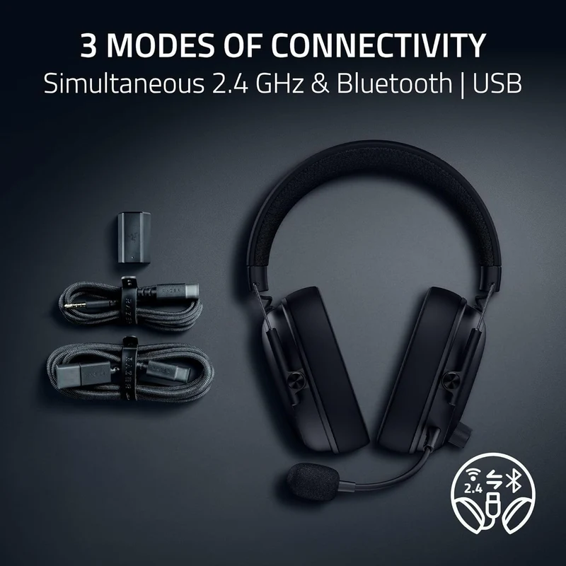 Razer Blackshark V3 Wireless Competitive eSports Gaming Headset with Ultra-Low Latency (Black)