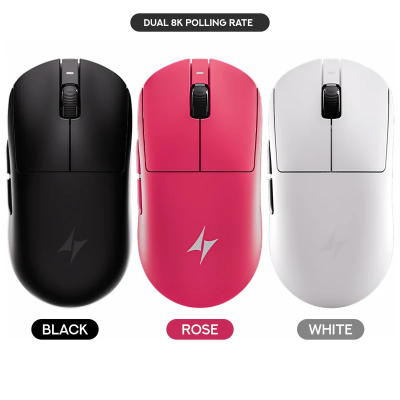 ATK Dragonfly A9 Ultra Lightweight Wireless Mouse (Black, Rose, White)