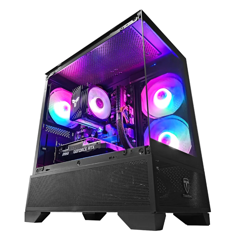 Alpha Eris Black Desktop Gaming PC | AMD Ryzen 5 5500 | 16GB RAM | 512GB SSD | GeForce RTX 3050 OC | Windows 11 Pro