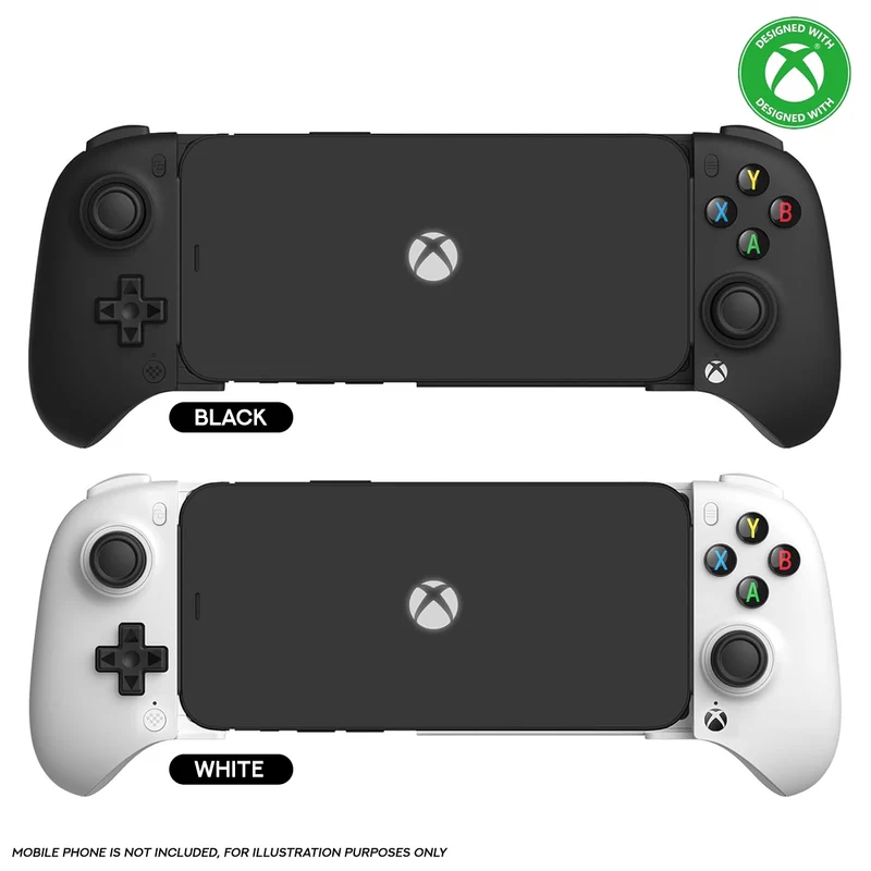 8Bitdo Ultimate Mobile Gaming Controller with Hall Effect for Xbox (Black, White) (80LA)