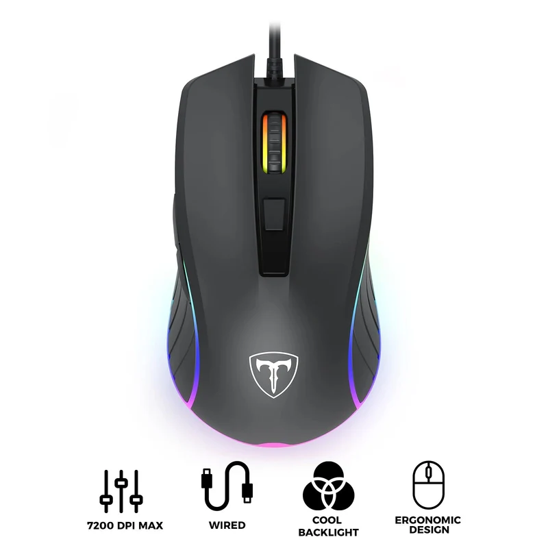 T-Dagger Zephyr Ergonomic Wired Gaming Mouse (T-TGM115)