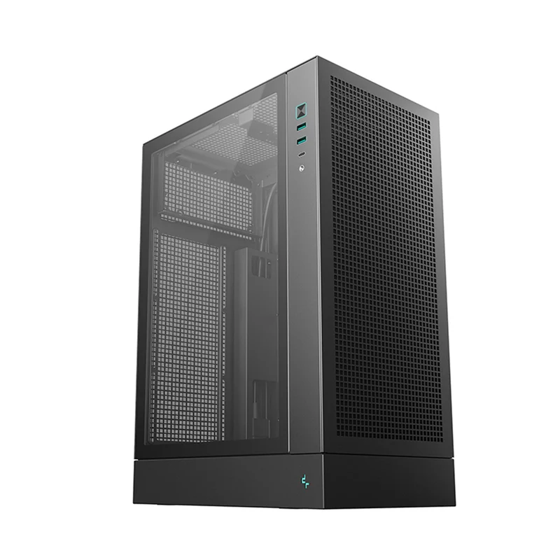 DeepCool CH170 Plus Vertical M-ATX Compact Case (Black, White)