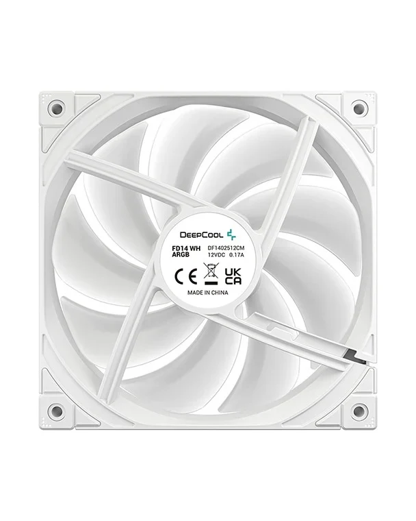 DeepCool FD14 ARGB 3x140mm Fans (Black, White) (R-FD14-BKAPN3-G, R-FD14-WHAPN3-G)