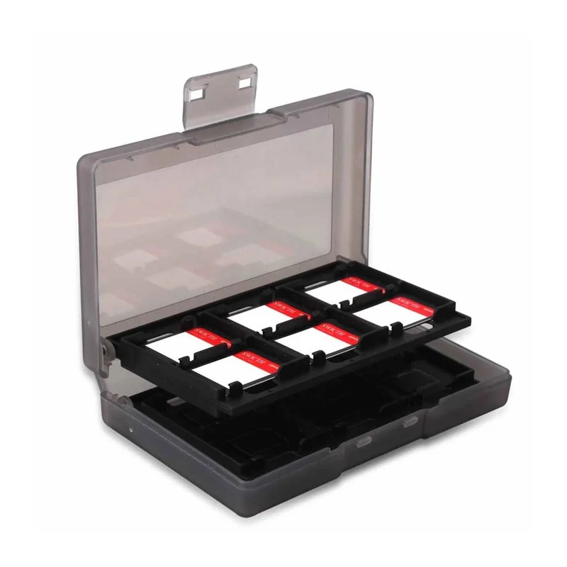 Oivo Game Card Case 24 Slots for Nintendo Switch/ Nintendo Switch 2 (Black, White) (IV-SW335)
