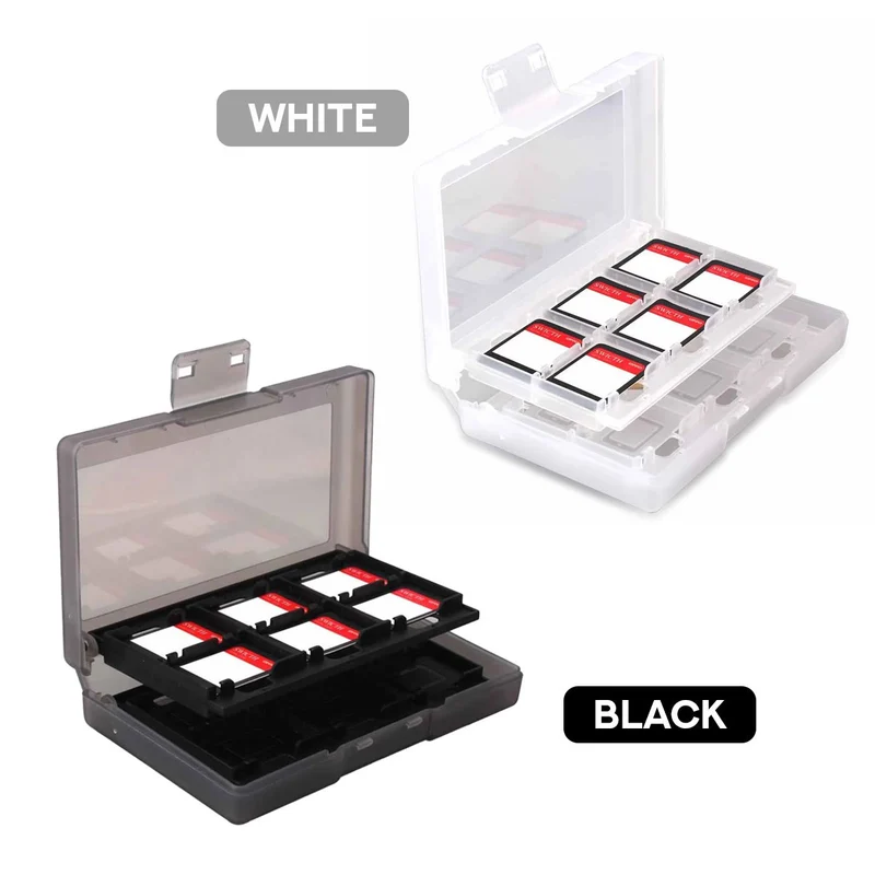 Oivo Game Card Case 24 Slots for Nintendo Switch/ Nintendo Switch 2 (Black, White) (IV-SW335)